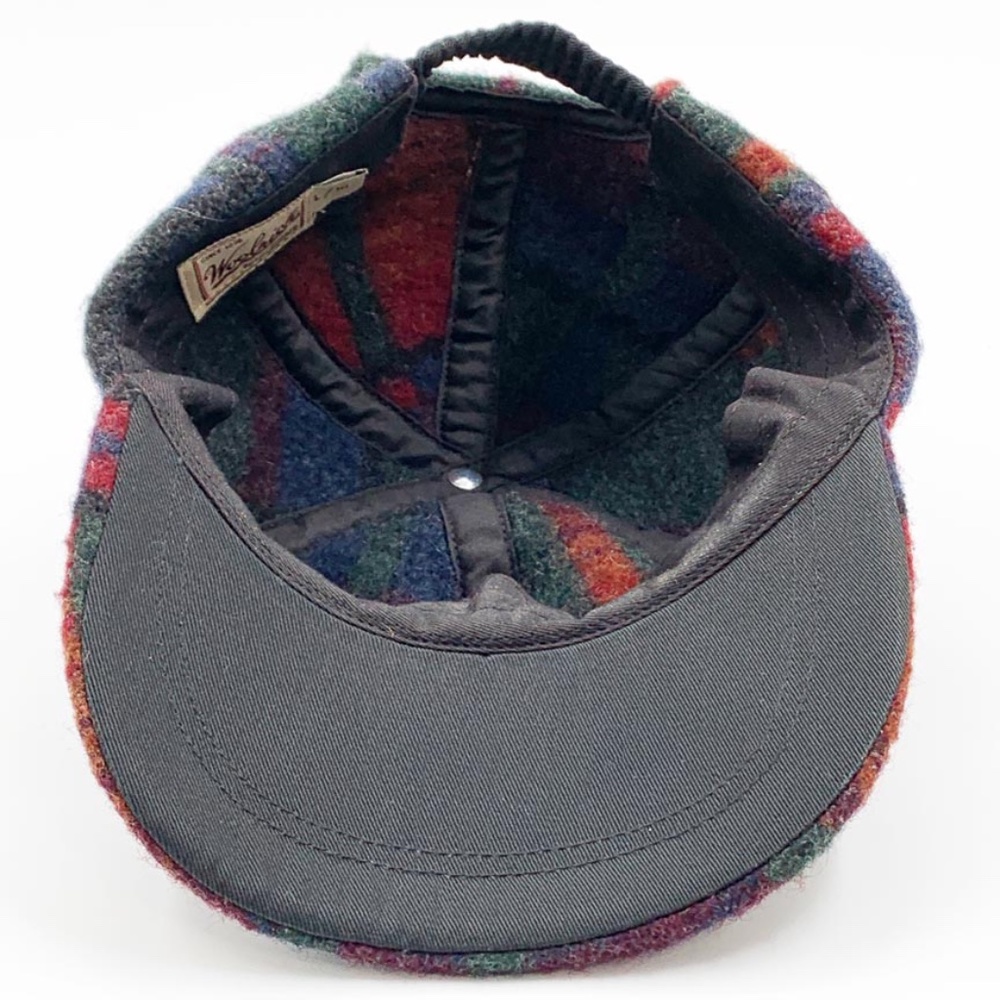 *SOLD* Woolrich Vtg Wool Hunting Hat Buffalo Plaid - Picture 6 of 11